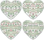 Crazy Shamrock Hearts Ornaments (image for) Crazy Shamrock Hearts Ornaments